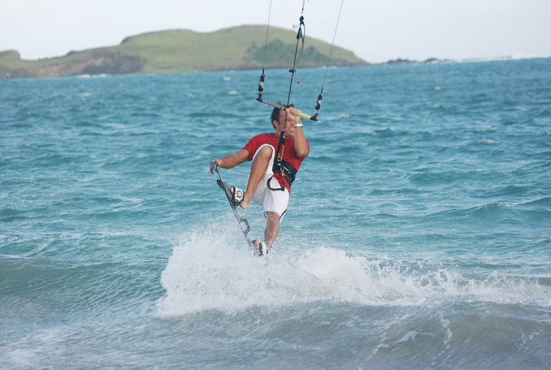 Dave playing in the shore break.