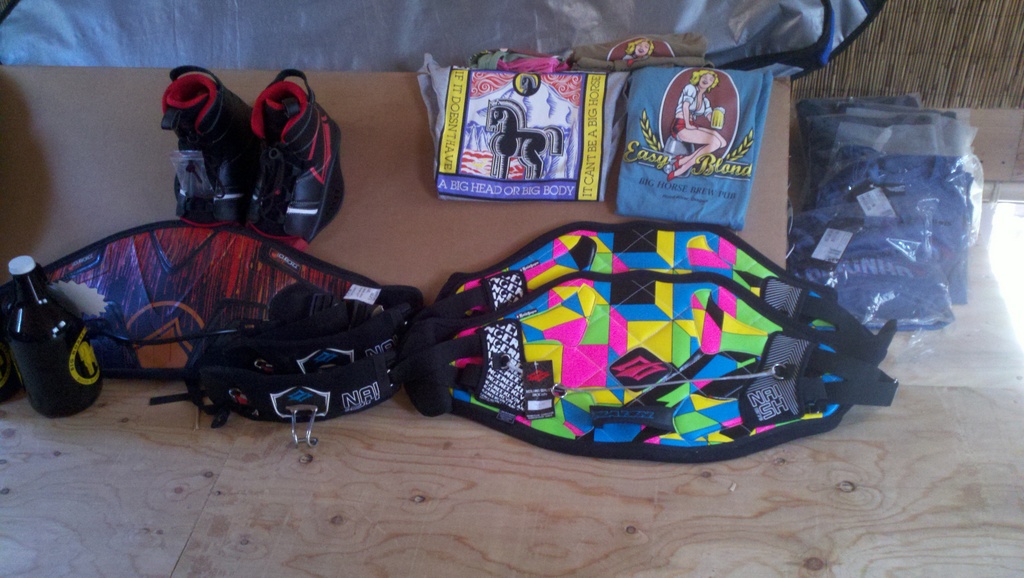 North Harnesses, clothing, and another board bag