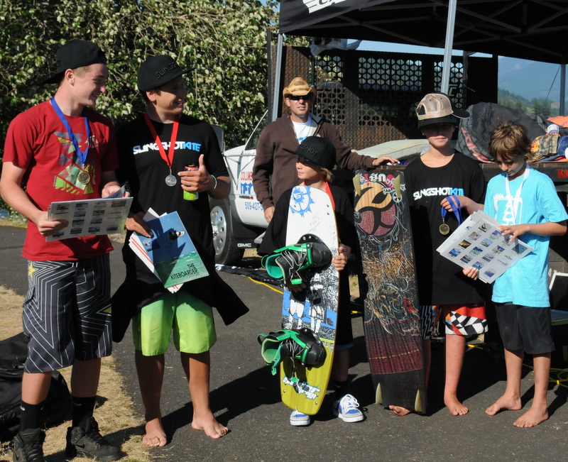 Groms and Juniors Vatea Boebma and Wyatt Foley and Dylan Murphy and Austin Keilor and Mateo Soltane