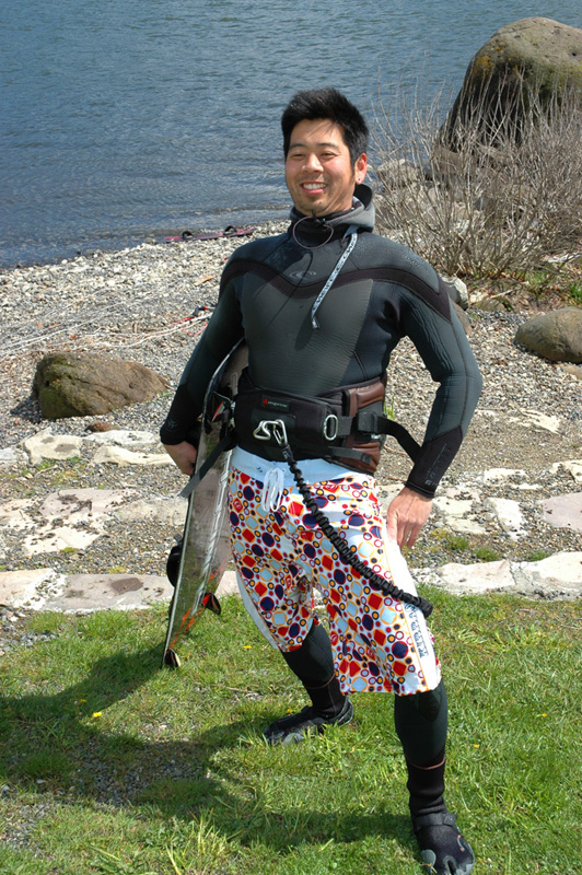 Tomas bought Jeff the gayest pair of boardshorts he could find in Hawaii.