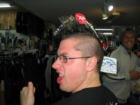 Nothing like creating a new hairstyle at the 2nd Wind prefunk party