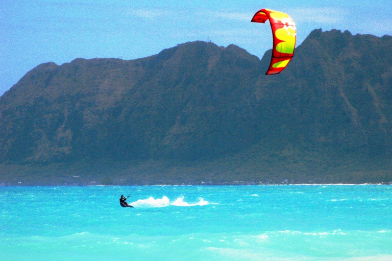 Dad's solo session at Bellows Air Force Base...