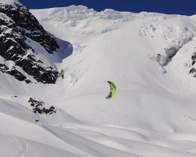 Twenty-Seven Mile glacier icefall spilling down