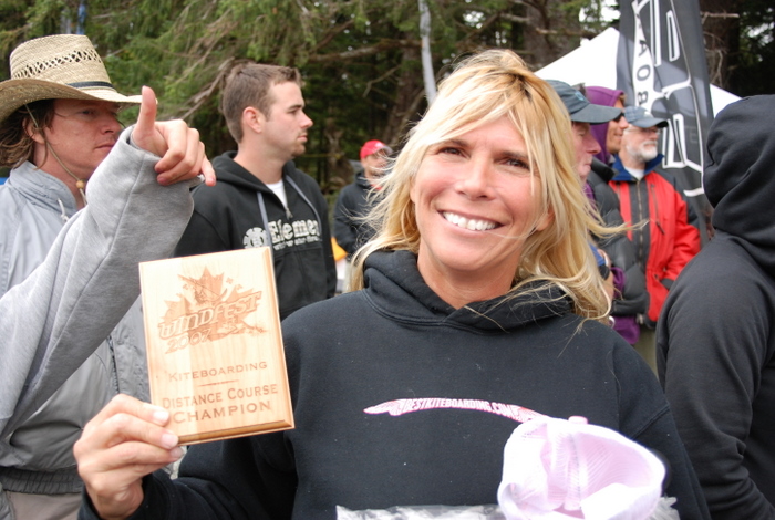 Carol get's her first kiting trophy!