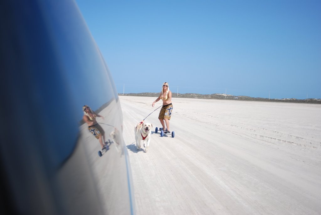 Following the pace car.