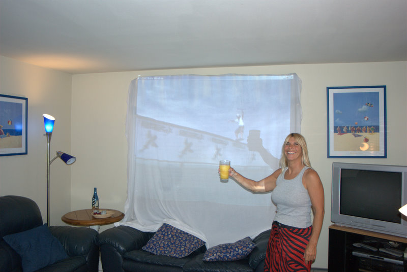 Carol's got her projector out.