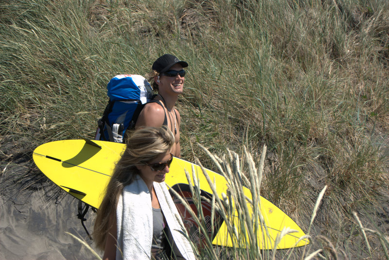 Alex and Karen heading down.