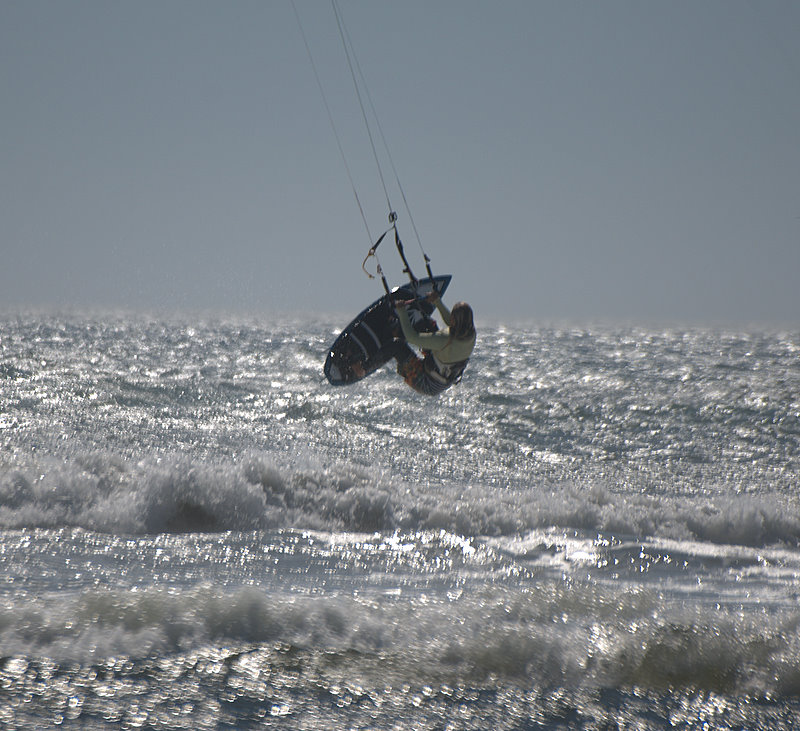 Carol sure likes jumping with that board!