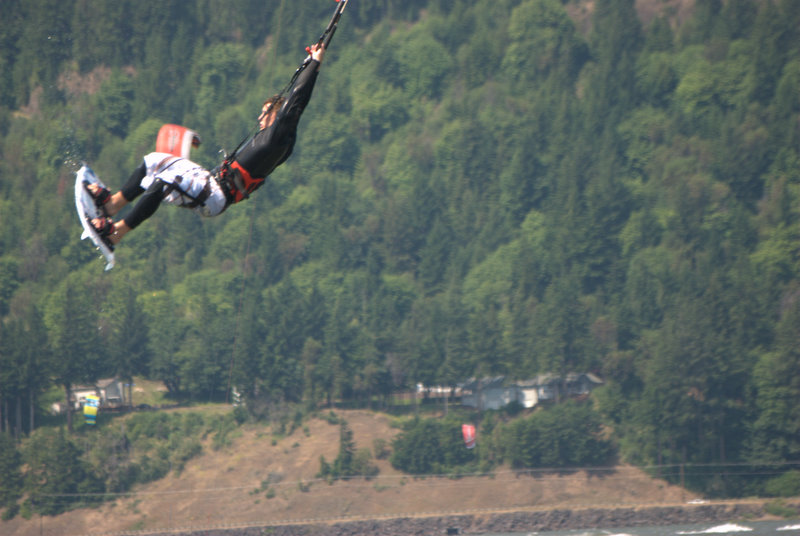 Sam gettin' yanked on the first spin of his unhooked 1080