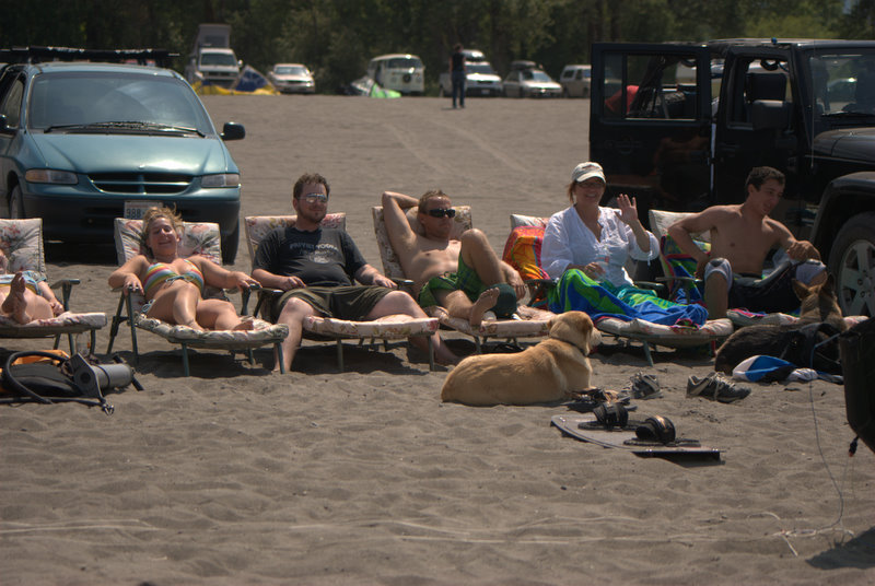 The peanut gallery at Jones