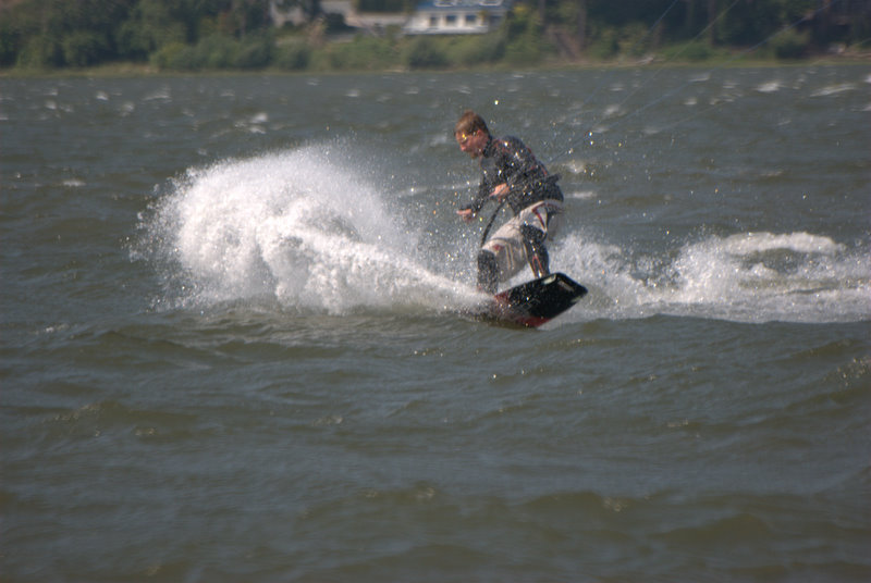Forrest checking his spray
