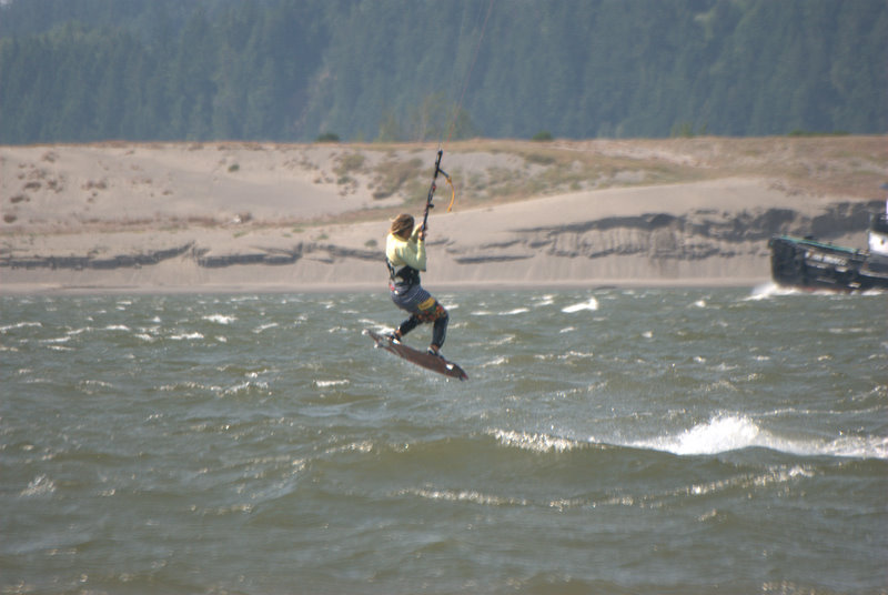 Hadn't realized there was so much sand along the river till I went through the pics. And that's Carol goin up.