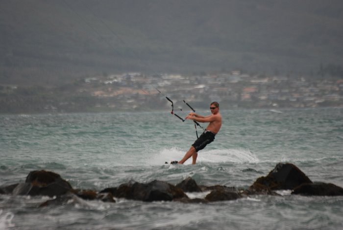 Down at the famous rocks of Kite Beach