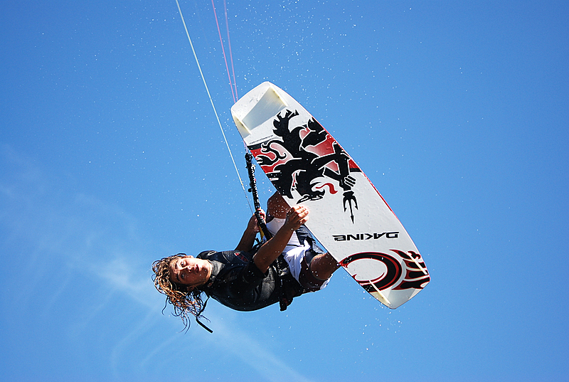 Shawn floats one over the kayak