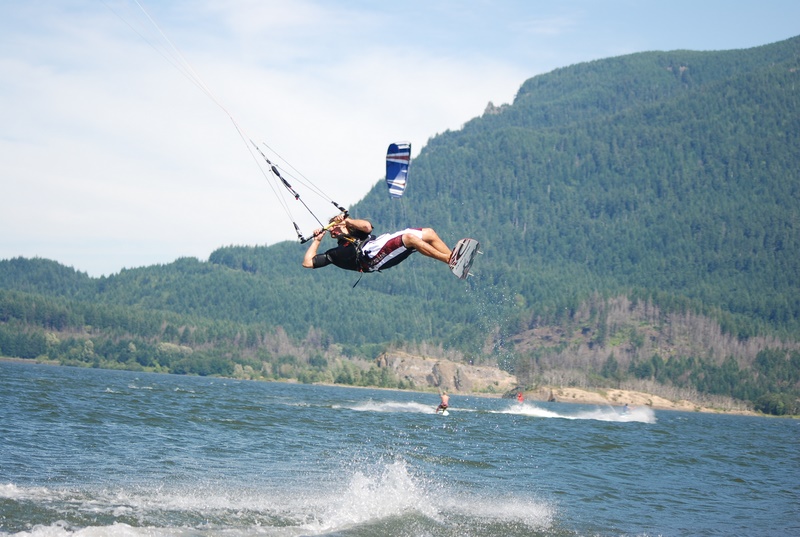 Shawn did this kiteloop after Jessie was egging him on to go as big as Josh!