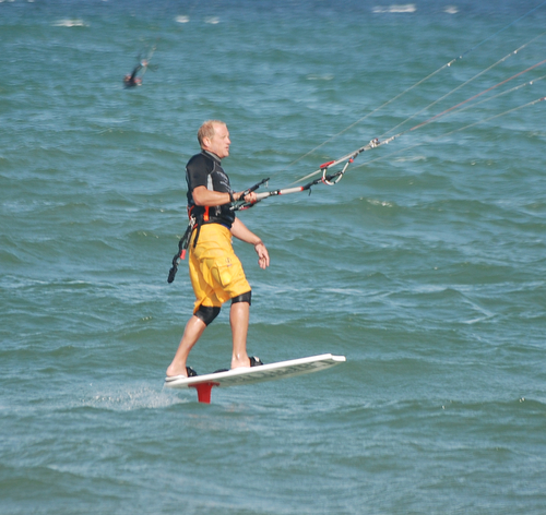 Downwind was slower for the foil.