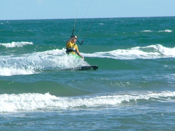 light-wind downwinder from the jetty to the Wanna-wanna.