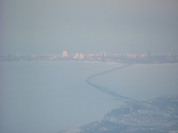 the island from the plane