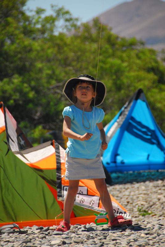 Single line unhooked land kiting