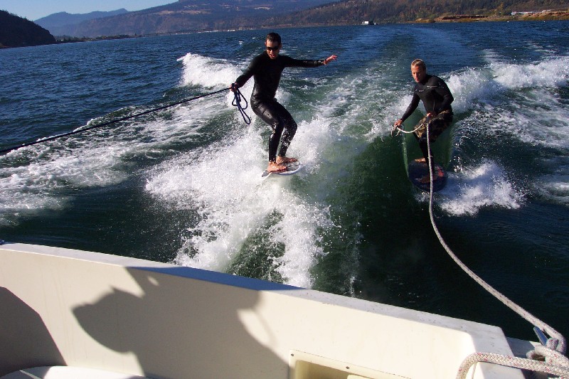 Hot Dog John!  ... and Phil on the skimboard