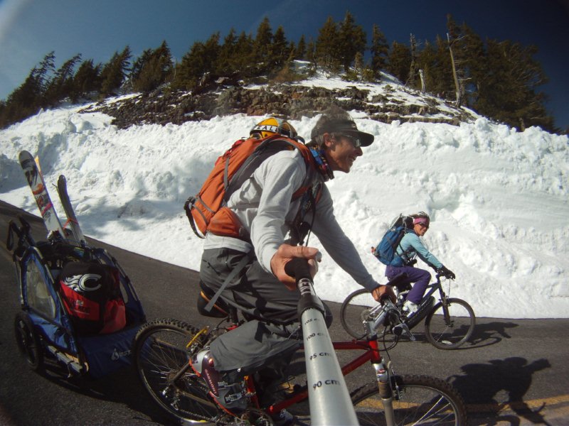 Bike access on the closed road