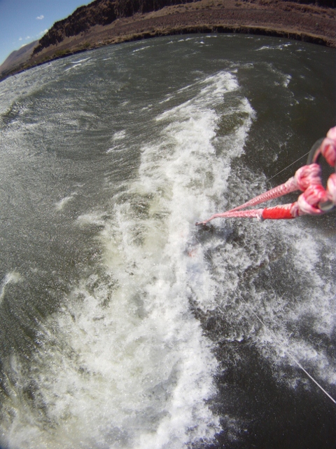 board and body under water