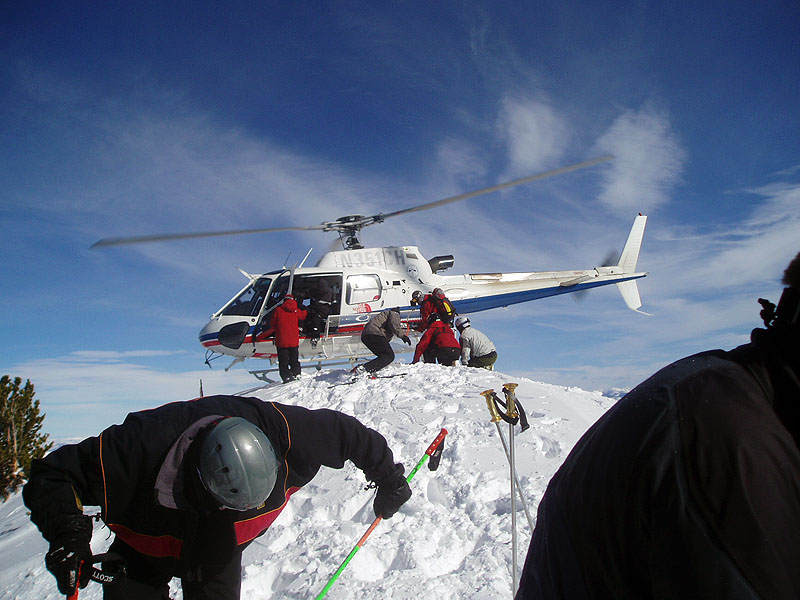 dropping us off. Better than a chairlift