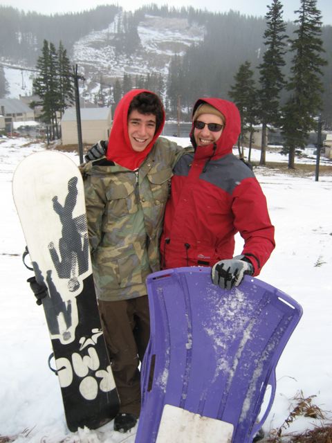 Sledding is legit.<br />Atleast they dont have footstraps