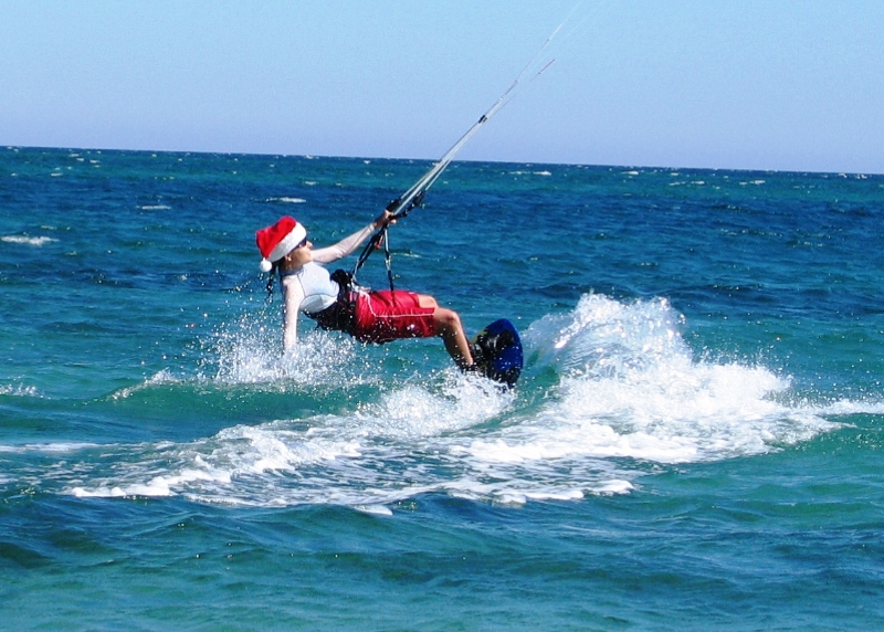 Tonski kiting on Christmas Day