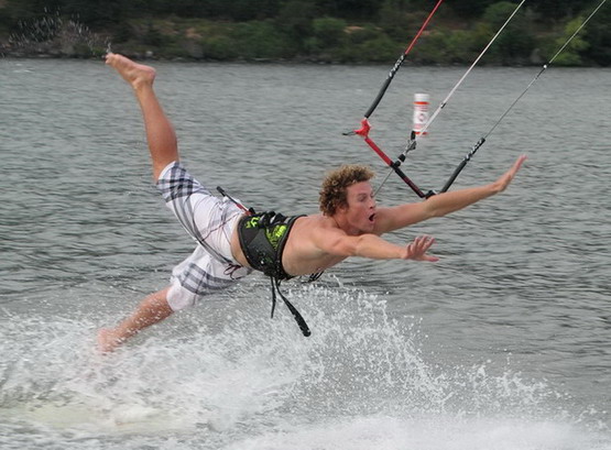 Sky's incredible photo finish crossing the finish buoy. Yes, this is the actual finish.