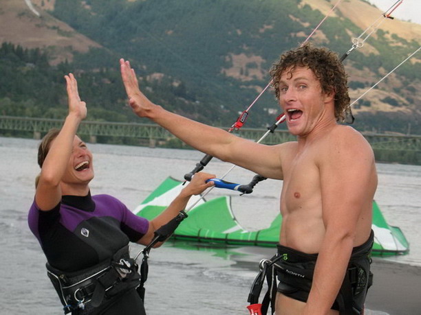 Sky and Kristin at the finish line.
