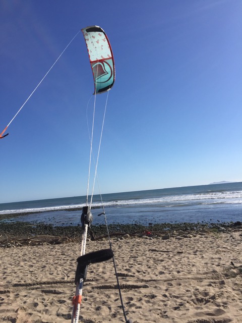 pumped up to 10psi, left on the beach for 1.5hrs and flew it a little - still looking good