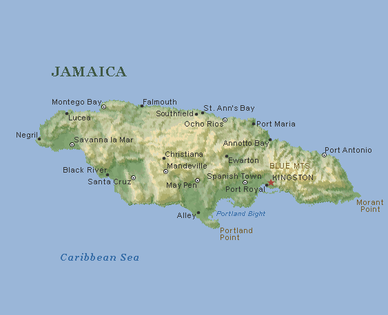 Jamaica Map