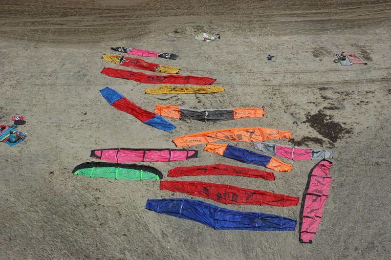 Drying out the quiver after a week at SPI for 6 of us.  Took weeks to get rid of the sand!