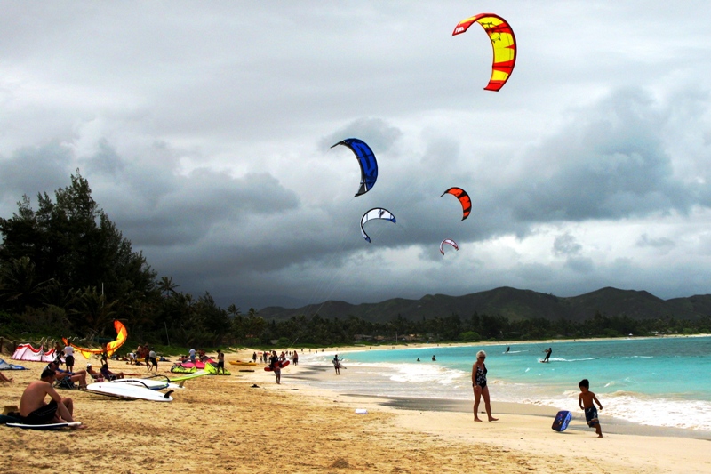 Kailua bay main kite/windsurf launch...