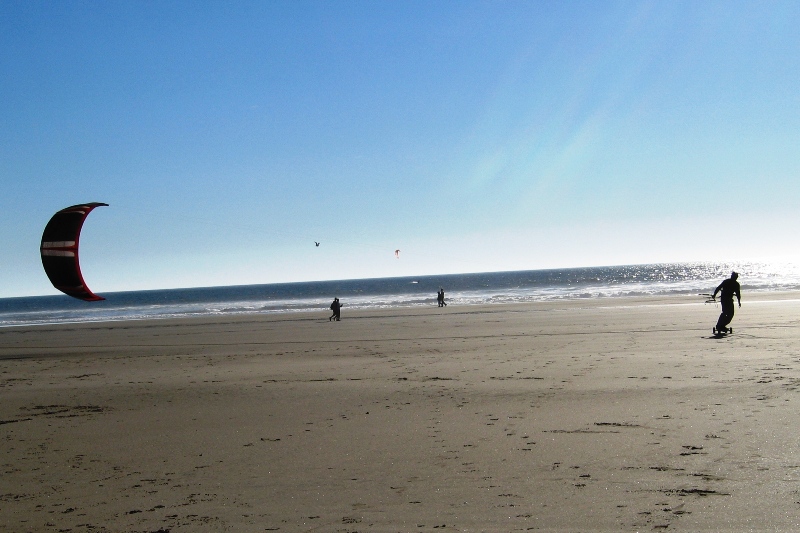 Sail on a Wheeled Board