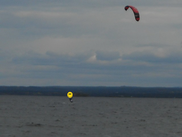 It was tough, with no white caps, an 11m TD3, and a 161 Naish Haze.