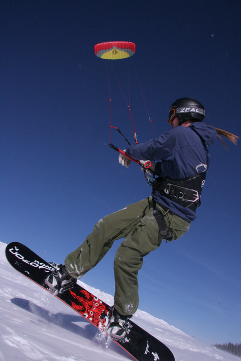 Brian Schenck playing on the slopes of Skyline.