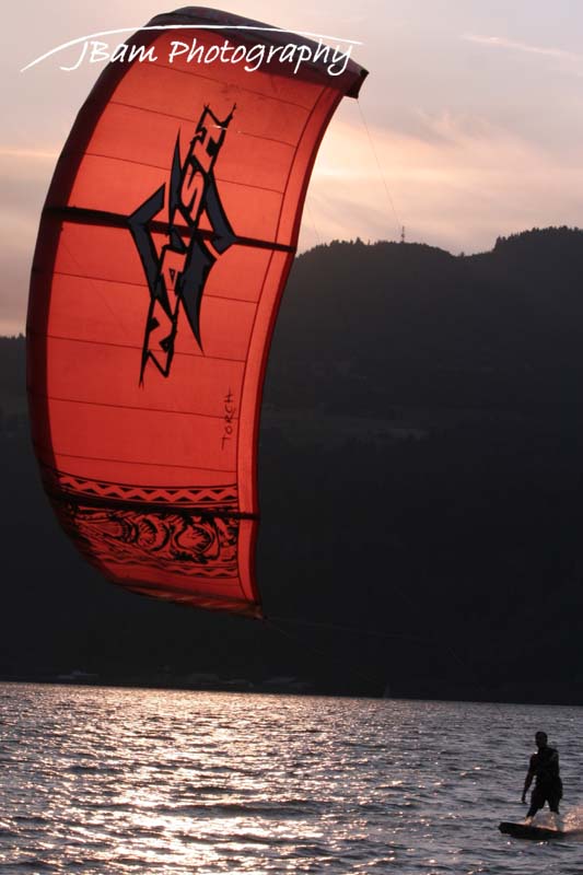 Raimund enjoying a sunset ride at the Sandbar...