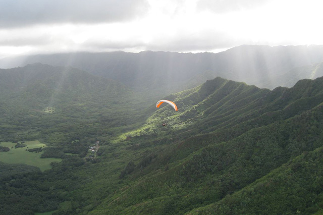 Heading back along the ridge.