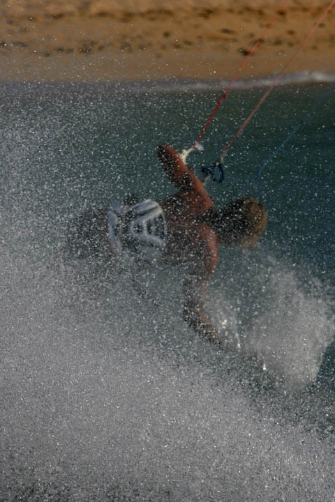 David goes for the self induced flat water cover up...