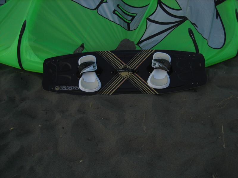 The recoil after its first session!!  No longer a virgin board.