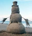 sandy snowman