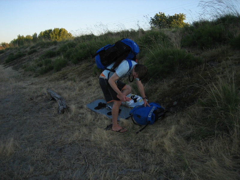 Packing up and going home.