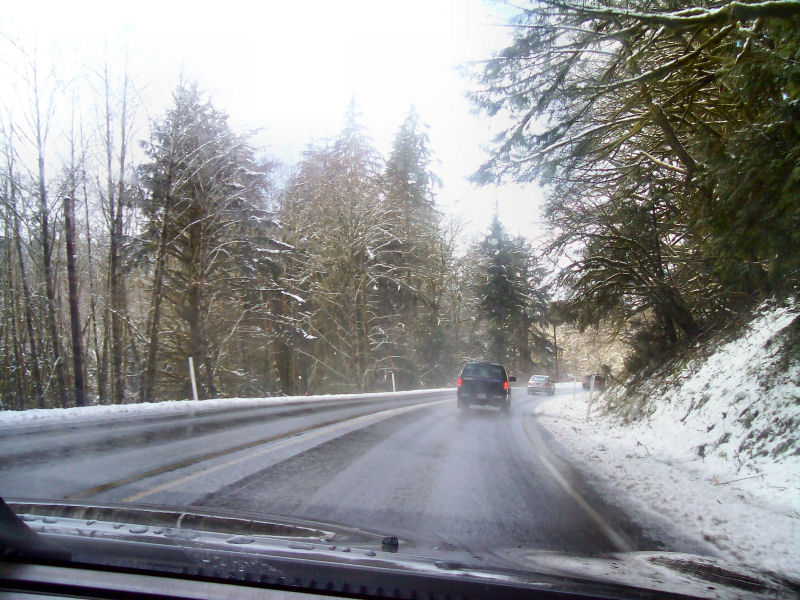 Kind of snowy on the way over...