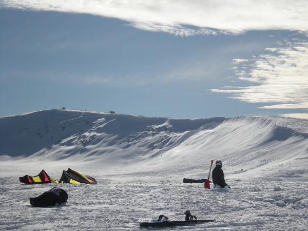 Avalanche danger with snowmobile high marking!