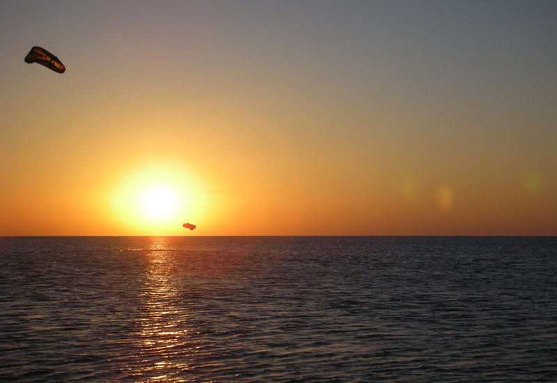 Tony, backroll-kiteloop-to-sunset!