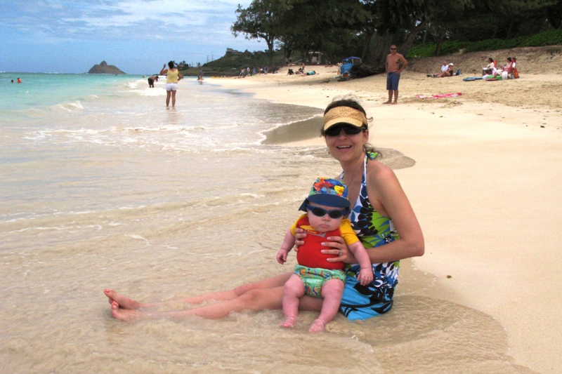 Me and mom watching dad kite