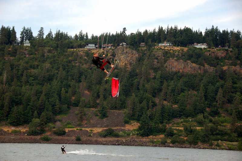 Trevor jumping kites