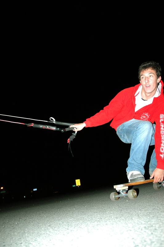 Tucker sports his Slingy hoody skate kiting too!